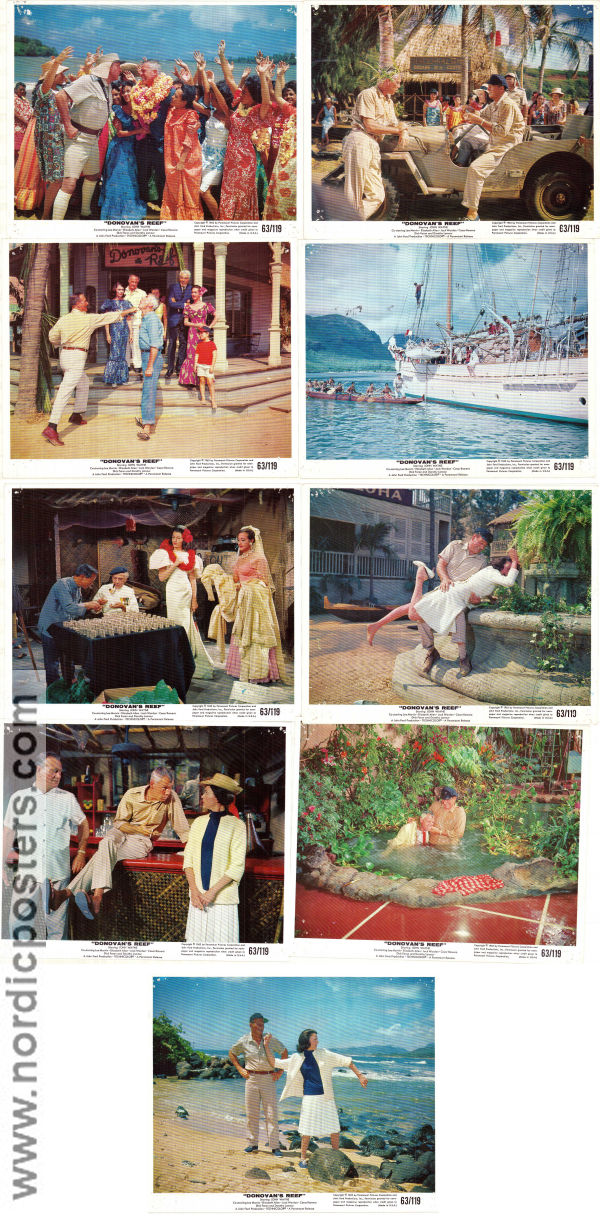 Donovan´s Reef 1963 lobby card set John Wayne Lee Marvin Elizabeth Allen Dorothy Lamour John Ford