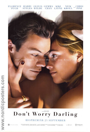 Don´t Worry Darling 2022 movie poster Florence Pugh Harry Styles Chris Pine Olivia Wilde