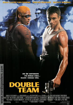 Double Team 1997 movie poster Jean-Claude Van Damme Dennis Rodman Mickey Rourke Hark Tsui Celebrities