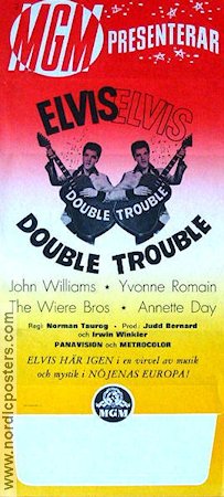 Double Trouble 1967 movie poster Elvis Presley Rock and pop