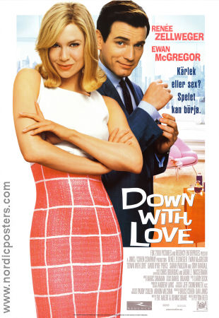 Down with Love 2003 movie poster Renée Zellweger Ewan McGregor David Hyde Pierce Peyton Reed Romance