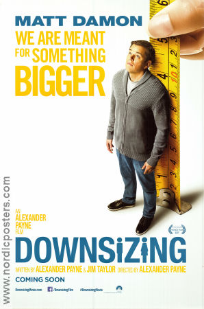 Downsizing 2017 movie poster Matt Damon Christoph Waltz Hong Chau Alexander Payne
