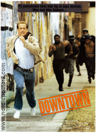 Downtown 1990 movie poster Anthony Edwards Forest Whitaker Penelope Ann Miller Richard Benjamin Gangs