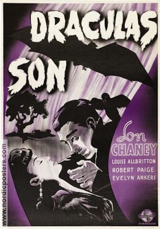 Son of Dracula 1943 movie poster Lon Chaney Jr