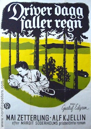 Sunshine Follows Rain 1946 movie poster Mai Zetterling Alf Kjellin Sten Lindgren Gustaf Edgren