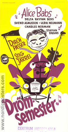 Drömsemester 1952 movie poster Dirch Passer Alice Babs Svend Asmussen Stig Järrel Gösta Bernhard Travel