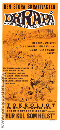 Drra på kul grej på väg till götet 1967 movie poster Eva Rydberg Lennart Lenne Broberg Mike Watson Lee Kings Spotnicks Shanes Hasse Wallman Poster artwork: Lennart Elworth Rock and pop