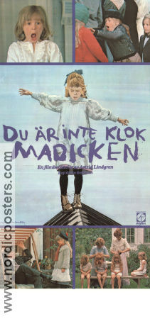 Du är inte klok Madicken 1979 movie poster Jonna Liljendahl Allan Edwall Göran Graffman Writer: Astrid Lindgren Kids