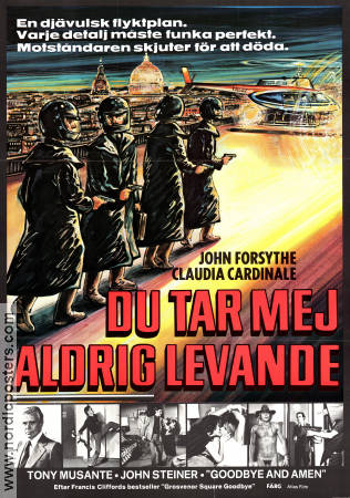 Du tar mej aldrig levande 1977 poster Tony Musante John Forsyth Claudia Cardinale Damiano Damiani