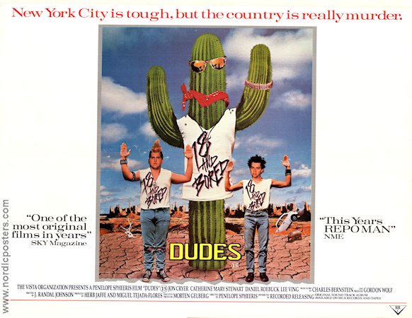 Dudes 1987 movie poster Jon Cryer Daniel Roebuck Flea Penelope Spheeris