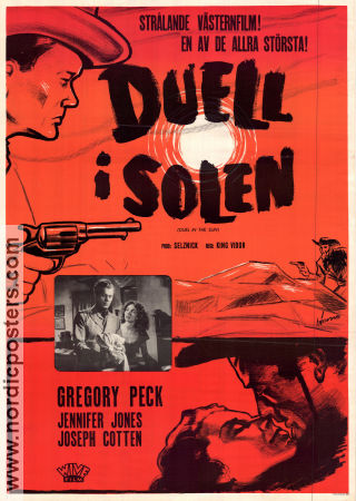 Duell i solen 1948 poster Gregory Peck Jennifer Jones King Vidor Berg