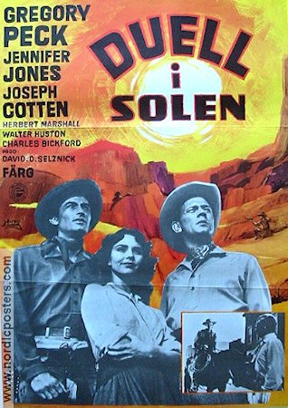 Duel in the Sun 1948 movie poster Gregory Peck Jennifer Jones King Vidor Mountains