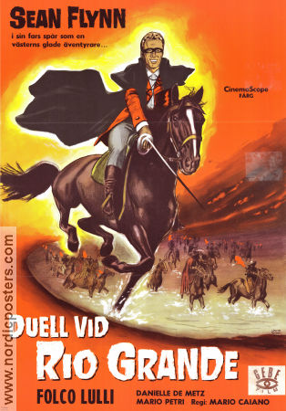 Duell vid Rio Grande 1963 poster Sean Flynn Folco Lulli Gaby André Mario Caiano Äventyr matinée