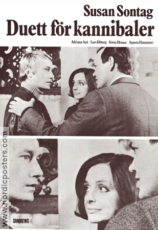 Duet For Cannibals 1969 movie poster Lars Ekborg Gösta Ekman Agneta Ekmanner Adriana Asti Susan Sontag