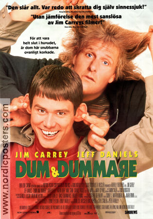 Dumb and Dumber 1994 movie poster Jim Carrey Jeff Daniels Lauren Holly Bobby Peter Farrelly Cult movies