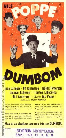 Dumbom 1953 movie poster Inga Landgré Hjördis Petterson Nils Poppe Circus