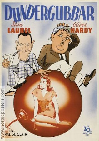 The Big Noise 1944 movie poster Laurel and Hardy Helan och Halvan