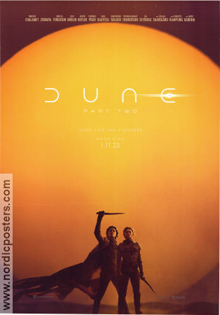 Dune: Part Two 2024 movie poster Timothée Chalamet Zendaya Rebecca Ferguson Denis Villeneuve