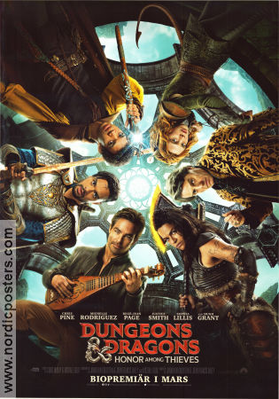 Dungeons & Dragons: Honor Among Thieves 2023 movie poster Chris Pine Michelle Rodriguez Regé-Jean Page John Francis Daley