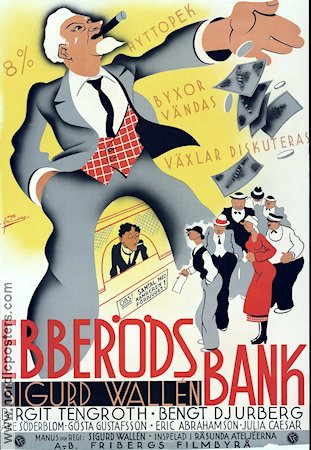 Ebberöds bank 1935 movie poster Sigurd Wallén