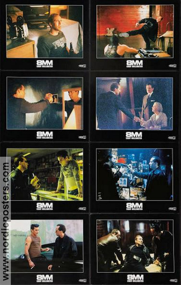 8 mm 1999 lobby card set Nicolas Cage