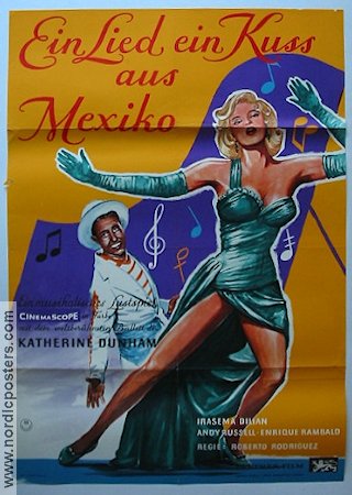 Ein Lied ein Kuss aus Mexico 1950 movie poster Katherine Dunham