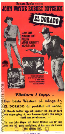 El Dorado 1966 movie poster John Wayne Robert Mitchum James Caan Howard Hawks