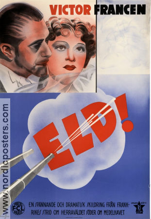 Feu! 1937 movie poster Edwige Feuillere Victor Francen Jacques de Baroncelli