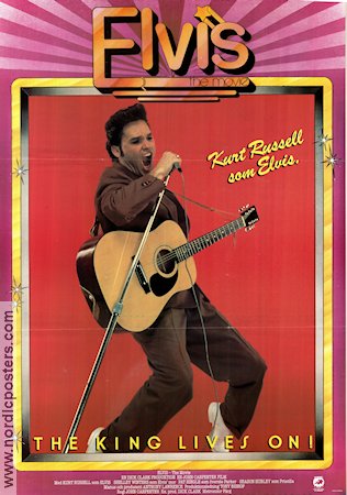 Elvis the Movie 1979 movie poster Kurt Russell Shelley Winters Bing Russell John Carpenter Rock and pop Instruments