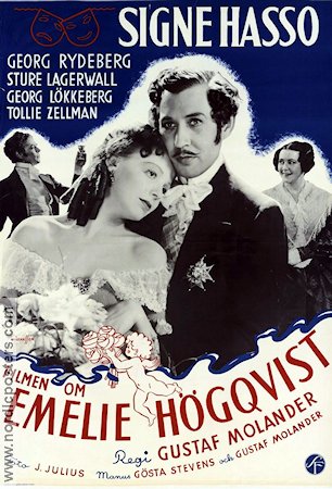 Emelie Högqvist 1939 poster Signe Hasso Georg Rydeberg Anna Lindahl Gustaf Molander