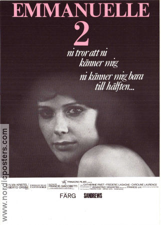 Emmanuelle II 1975 movie poster Sylvia Kristel Umberto Orsini Frédéric Lagache Francis Giacobetti