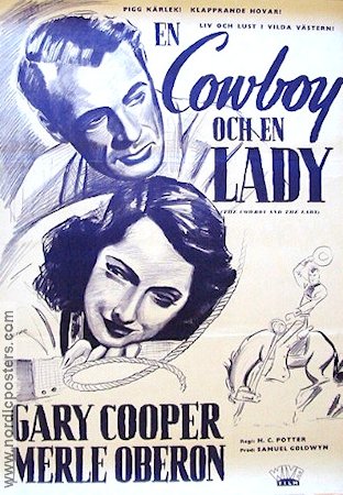 The Cowboy and the Lady 1938 movie poster Gary Cooper Merle Oberon