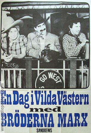 Go West 1940 movie poster The Marx Brothers Bröderna Marx