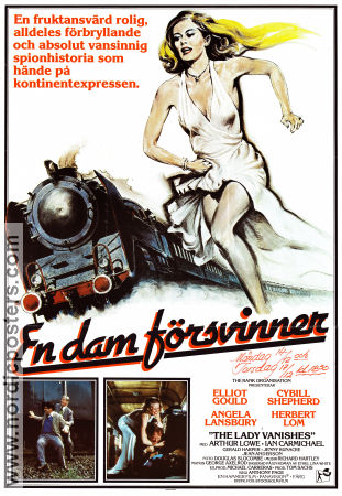 En dam försvinner 1979 poster Elliott Gould Cybill Shepherd Angela Lansbury Anthony Page Tåg