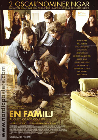 En familj 2013 poster Meryl Streep Dermot Mulroney Julia Roberts John Wells