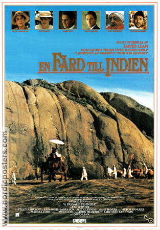 A Passage to India 1984 movie poster Judy Davis Victor Banerjee Peggy Ashcroft David Lean Asia Mountains