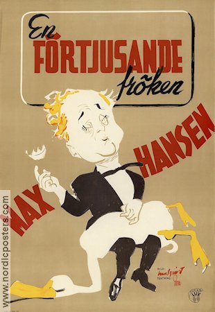En förtjusande fröken 1946 movie poster Max Hansen Annalisa Ericson Sture Lagerwall
