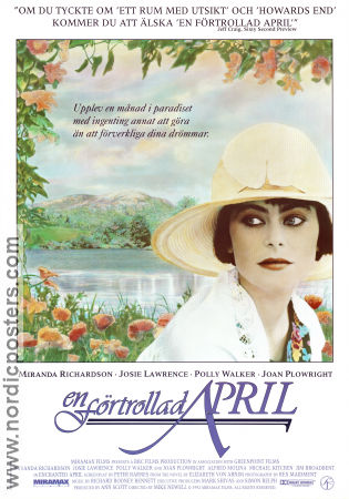 Enchanted April 1992 movie poster Miranda Richardson Josie Lawrence Alfred Molina Jim Broadbent Joan Plowright Mike Newell