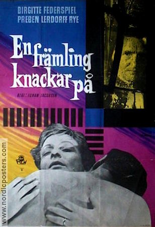 En främling knackar på 1959 movie poster Birgitte Federspiel Denmark