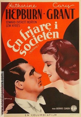 Holiday 1938 movie poster Katharine Hepburn Cary Grant Doris Nolan George Cukor