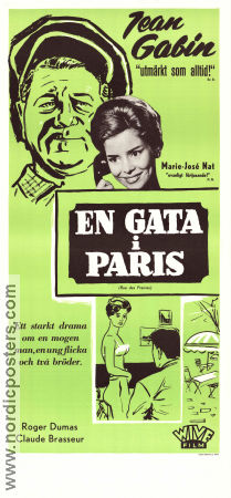 Rue des Prairies 1959 movie poster Jean Gabin Marie-José Nat Claude Brasseur Denys deLa Patelliere