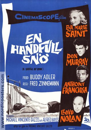 A Hateful of Rain 1957 movie poster Eva Marie Saint Don Murray Fred Zinnemann