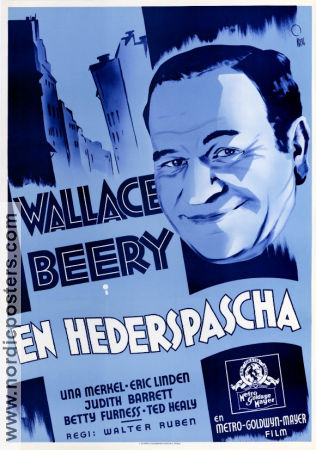 Good Old Soak 1937 movie poster Wallace Beery Una Merkel Janet Beecher J Walter Ruben