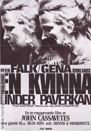A Woman Under the Influence 1974 movie poster Gena Rowlands Peter Falk Fred Draper John Cassavetes Romance