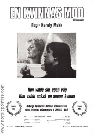 En kvinnas mod 1982 poster Jadwiga Jankowska Karoly Makk Filmen från: Hungary