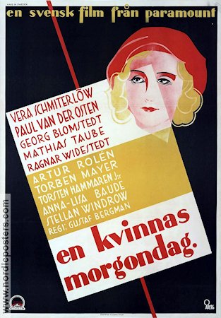 En kvinnas morgondag 1931 movie poster Vera Schmiterlöw