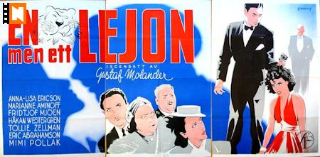 En men ett lejon 1940 movie poster Annalisa Ericson Håkan Westergren