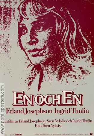 One and One 1977 movie poster Erland Josephson Ingrid Thulin Björn Gustafson Sven Nykvist Production: Sandrews