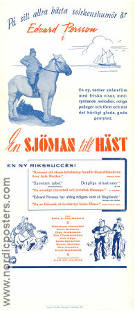 A Sailor on Horseback 1940 poster Edvard Persson Emil A Lingheim