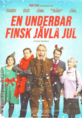 En underbar finsk jävla jul 2022 poster Christoffer Strandberg Martti Suosalo Eeva Litmanen Taru Mäkelä Filmen från: Finland